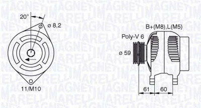 MAGNETI MARELLI 063310508010 -  Генератор